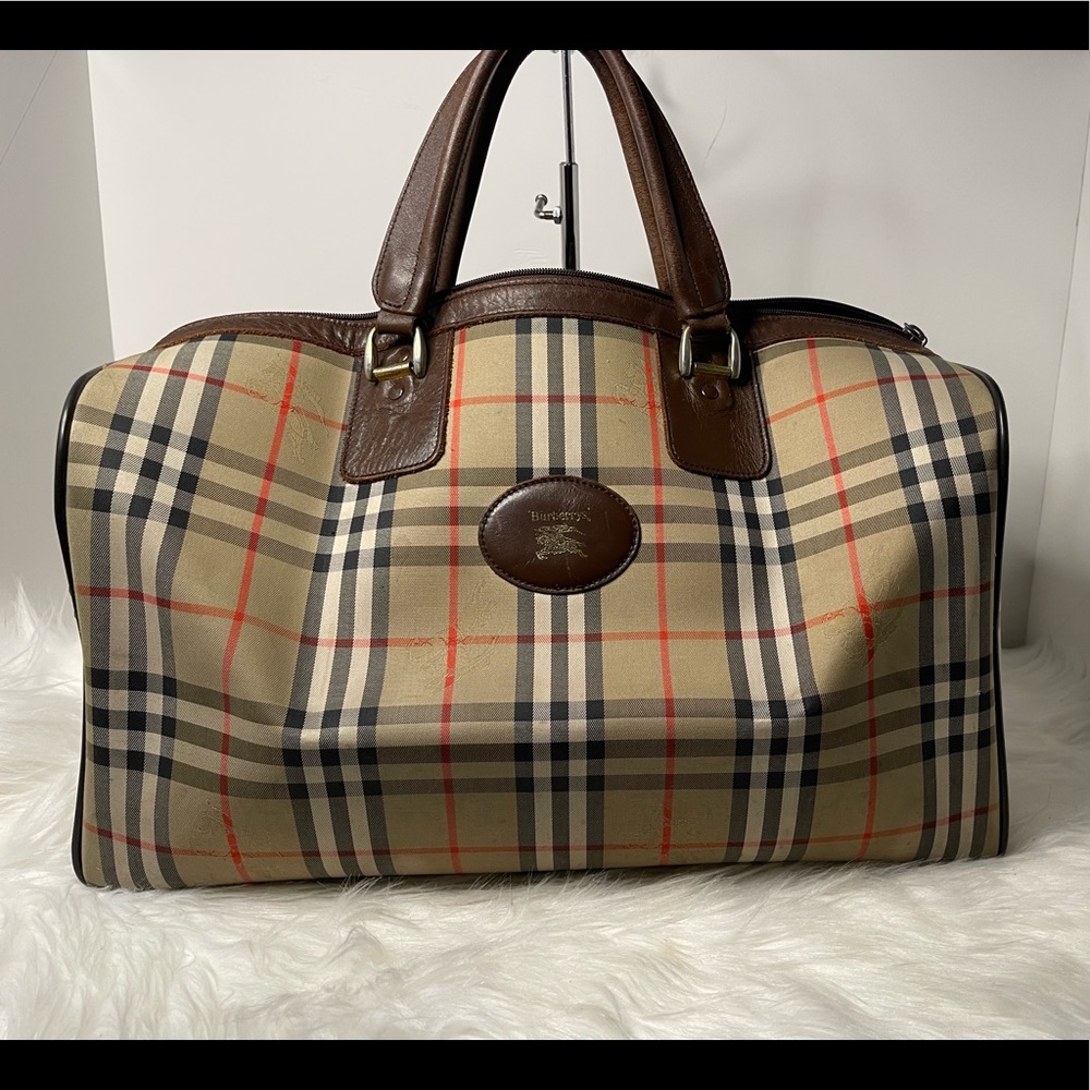 Vintage Authentic Burberry Luggage Bag